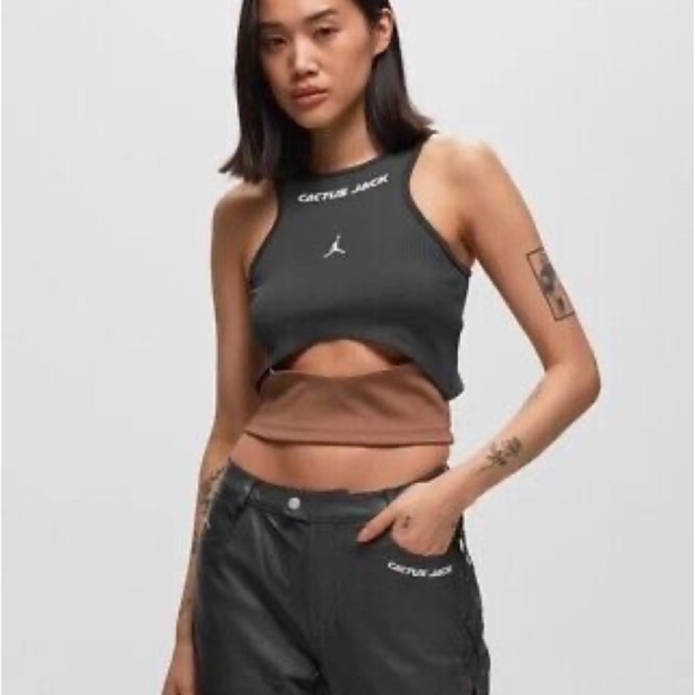 Jordan Black and Brown Crop Top